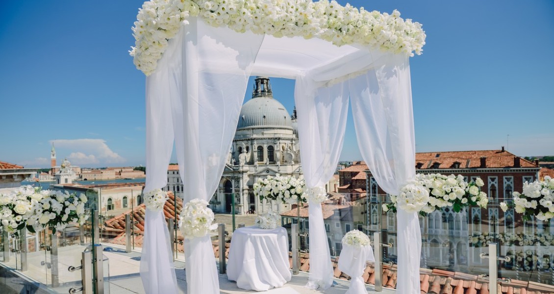 Juif mariage à Venise dans le Gritti Palais