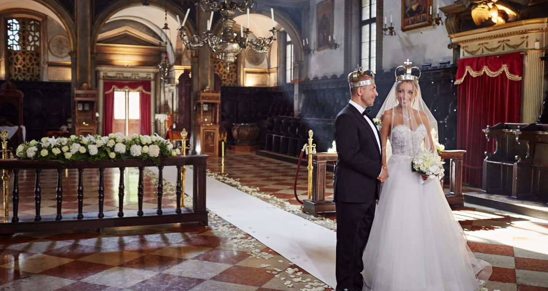 Cérémonie de mariage orthodoxe Venise